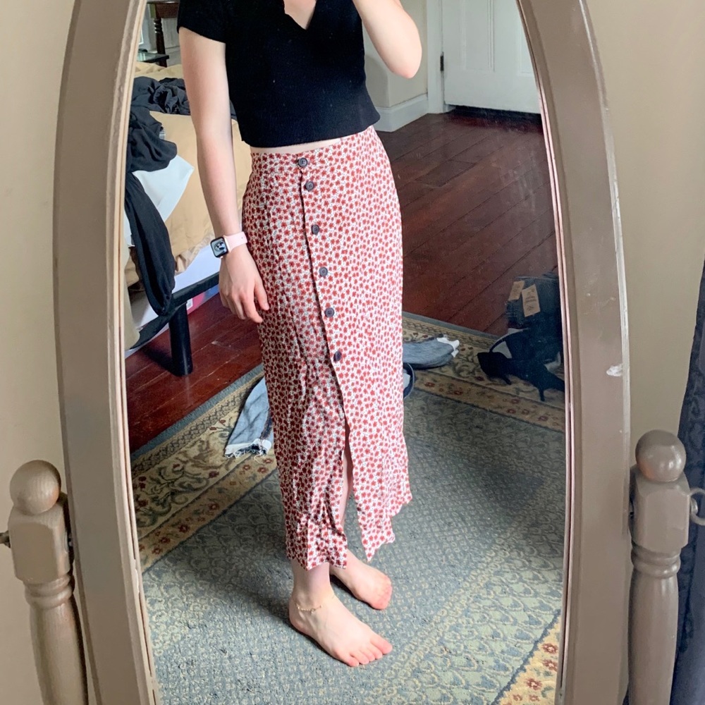 Midi floral skirt